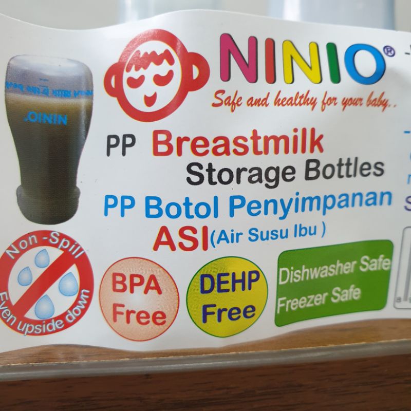Gabag Breast Milk Storage 120ml isi 30 | Ninio Breast Milk Storage Bottles PP 120ml BPA Free | Botol Penyimpanan Asi Ninio
