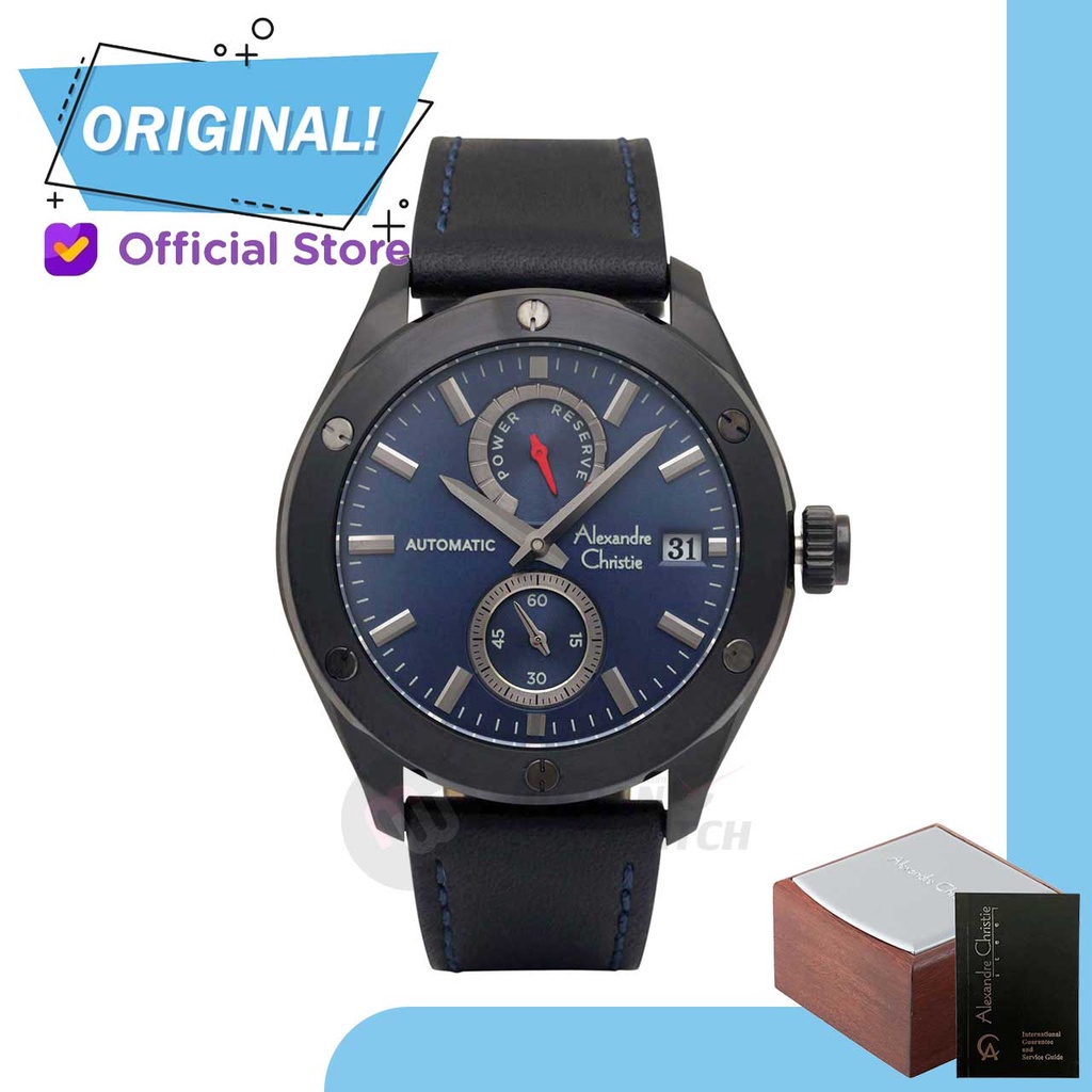 Jam Tangan Pria Automatic Analog Alexandre Christie 3044MA AC3044 AC 3044 MA 3044 MALIPBU Original G
