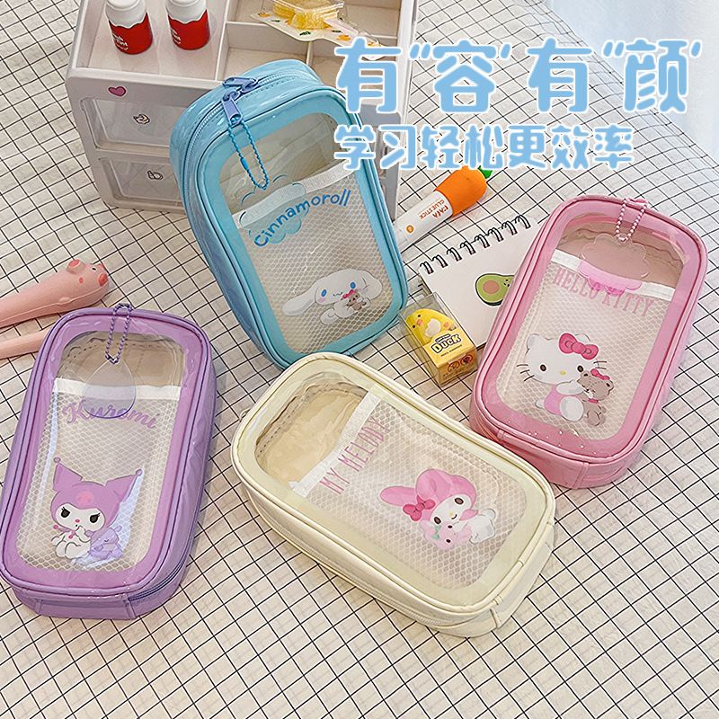 

Tempat Pensil Pouch Sekat ORI Sanrio Karakter Cinnamoroll Kuromi Melody Hello Kitty