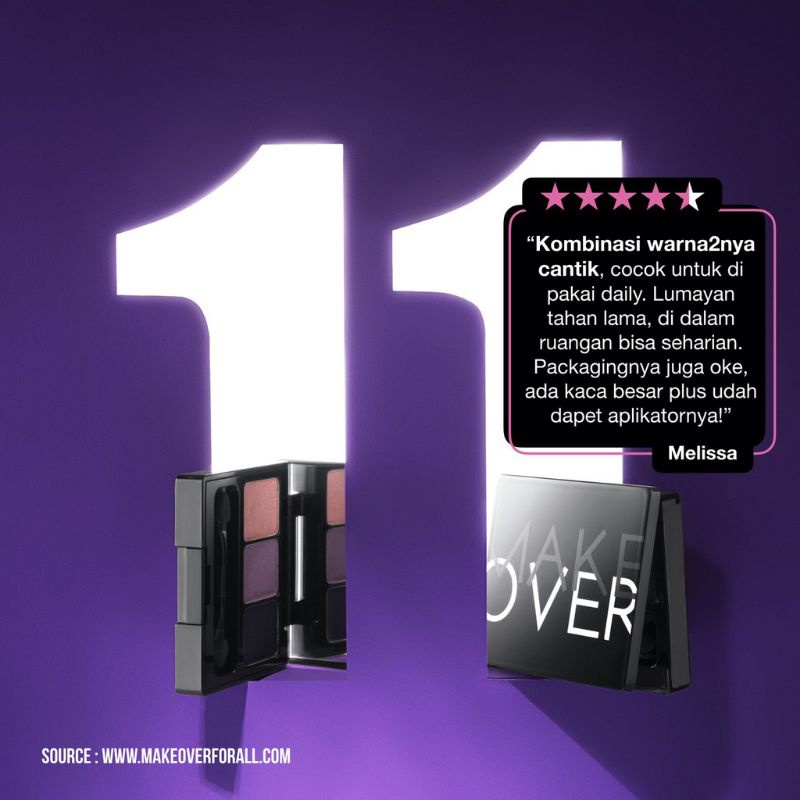 (GOSEND/COD) MAKE OVER TRIVIA EYESHADOW 6gr EYESHADOW PALETTE MAKEOVER