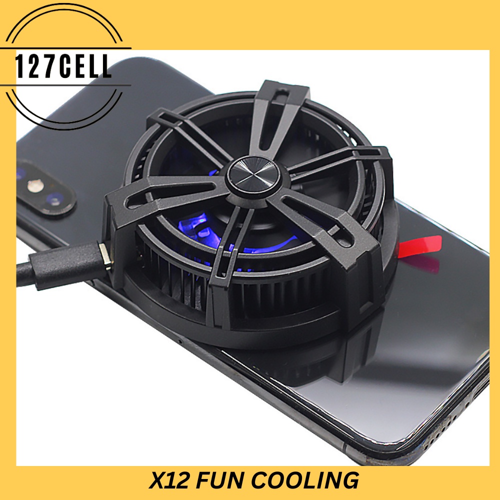 Kipas Gaming X12 FUNCOOLER KIPAS HP Radiator DINGIN Kipas Pendingin MOBILE LEGEND PUBG FF APEX LEGEND GAMERS GAMING SEAT HP