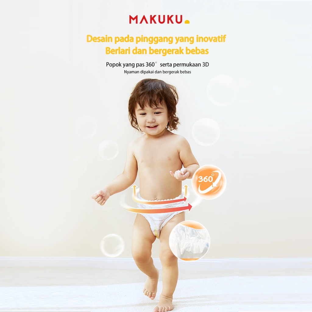 MAKUKU SAP Diapers Balance Care NB/S/M/L/XL/XXL x 2 Pack Popok Celana/Perekat Anti Gumpal Dan Mencegah Ruam