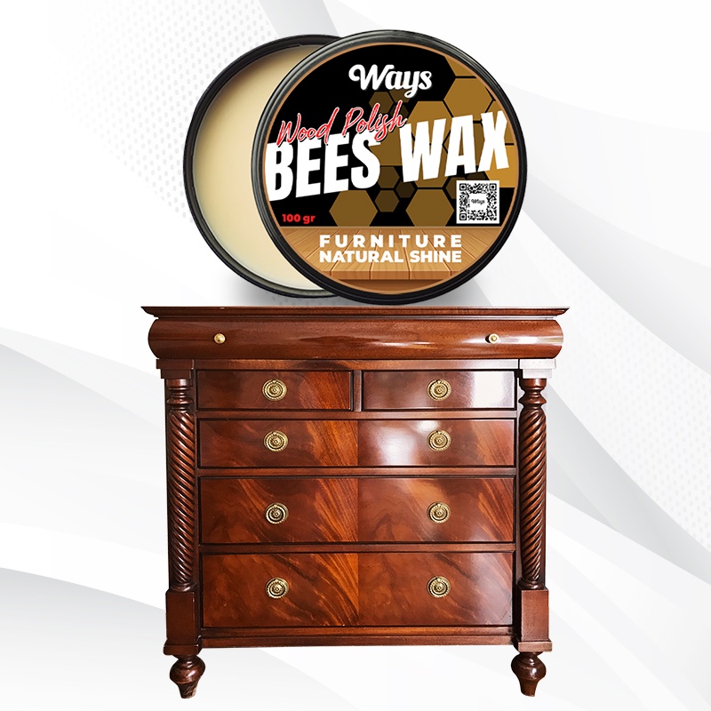 WAYS Bees Wax Wood Poles Pengkilap Furniture Kayu Meja Kursi Lemari / Beeswax - FREE Applicator