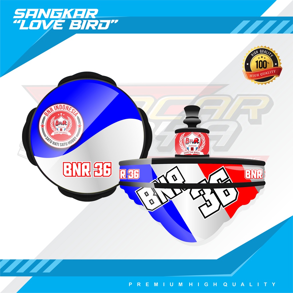 Stiker Sangkar Lovebird seri BNR 36