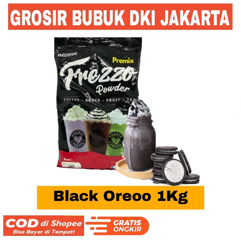 

Frezzo Black Oreeoo Cokelat Cookies 1Kg Bubuk Minuman Es Pinggir Jalan Powder Drink