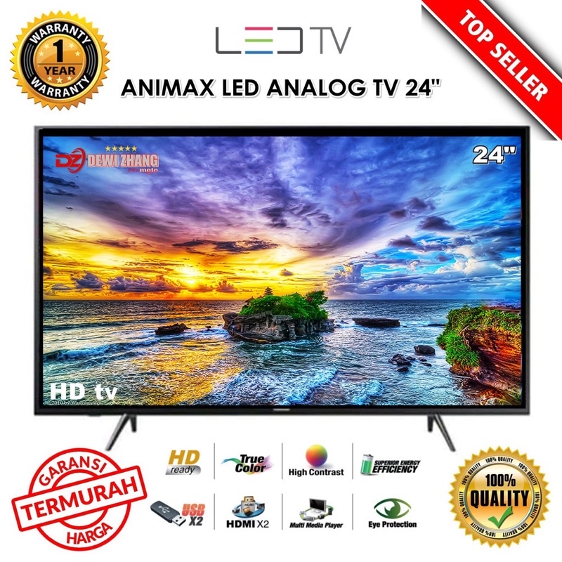 TV LED 24 INCH ANIMAX WEYON DIGITAL TV LED ANALOG-DIGITAL-SMART LAYAR HD SUPPORT USB HDMI VGA AV|BISA UNTUK MONITOR CCTV,PC,TELEVISI &amp; GAME PS.