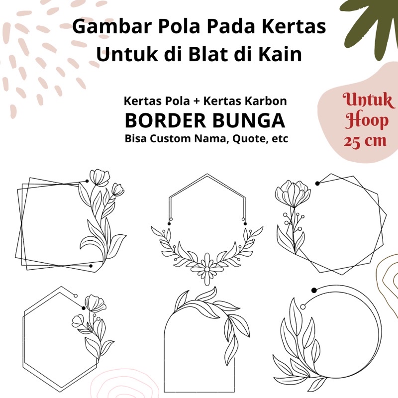 Pola Gambar Border Bunga [Part 1]