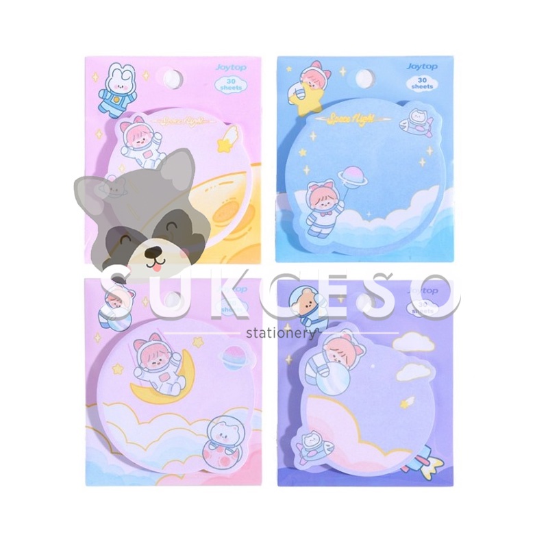 

Space Flight Buddy Round Sticky Notes / Memo Sticky Notes Gambar Lucu