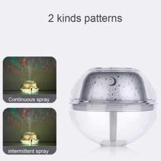 Air Humidifier ultrasonic Led proyektor/difuser/Oil Aromatherapy 500ml