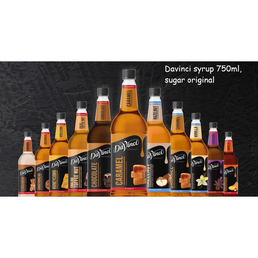 

davinci syrup all varian caramel hazelnut vanilla 100% original sirup 750ml