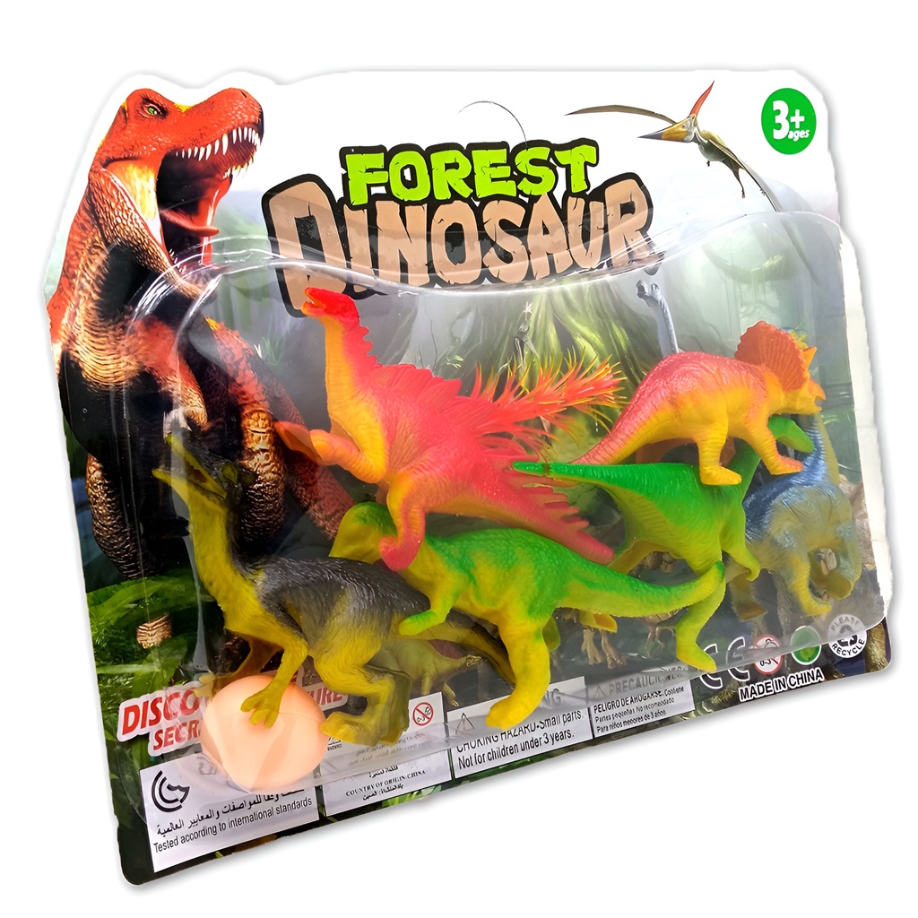 Forest Dinosaurus | Mainan Hewan Hewanan | Mainan Anak Cowok 2-3-4-5-6 Tahun | Miniatur Hewan Mainan