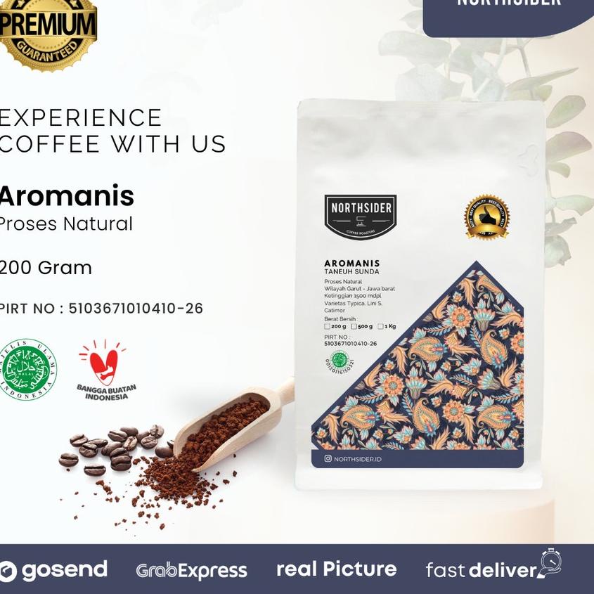 

➣ BIJI KOPI ARABIKA AROMANIS NATURAL - 200GR NORTHSIDER COFFEE ☼