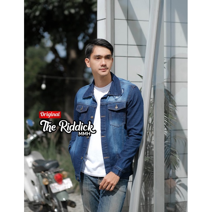 Jaket Jeans Denim Dengan Variasi Bordir Punggung | Jaket Fashion Pria | Jaket Casual Pria