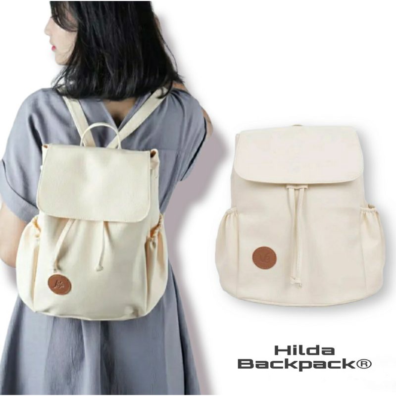 Hilda - Tas Ransel wanita backpack dewasa bisa untuk sekolah warna crime,pink, hitam, abu