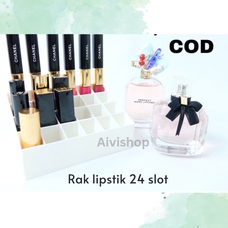 RAK LIPSTIK 24 slot Multifungsi Kosmetik Parfum Roll on