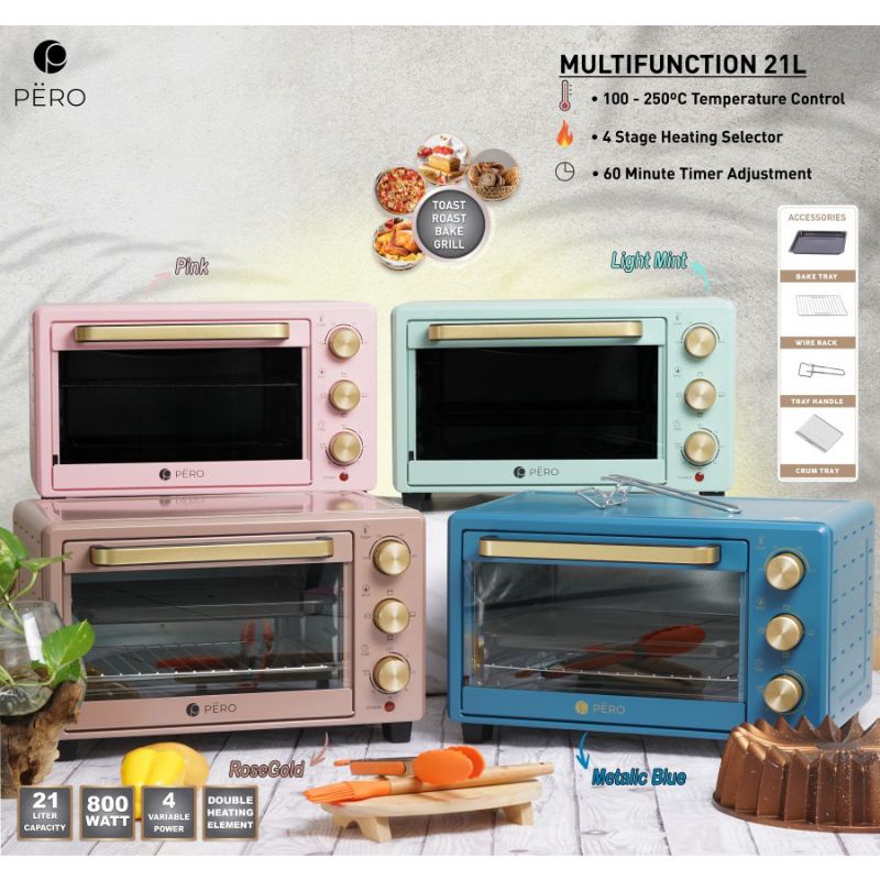 Pero Oven 21L / 11L Oven Listrik Low Watt 800W 21 11 Liter L
