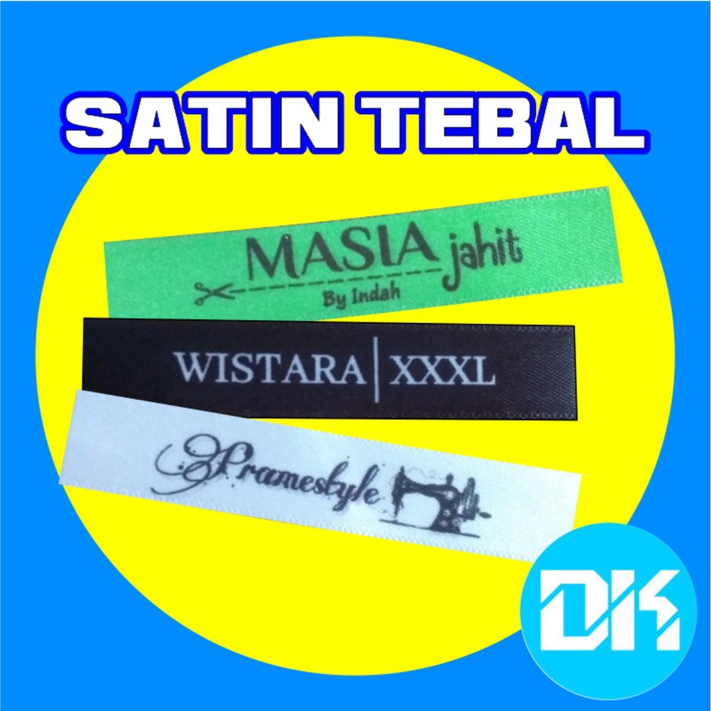 Jual Label Baju Label Hijab Ukuran X Cm Bahan Satin Tebal Shopee Indonesia