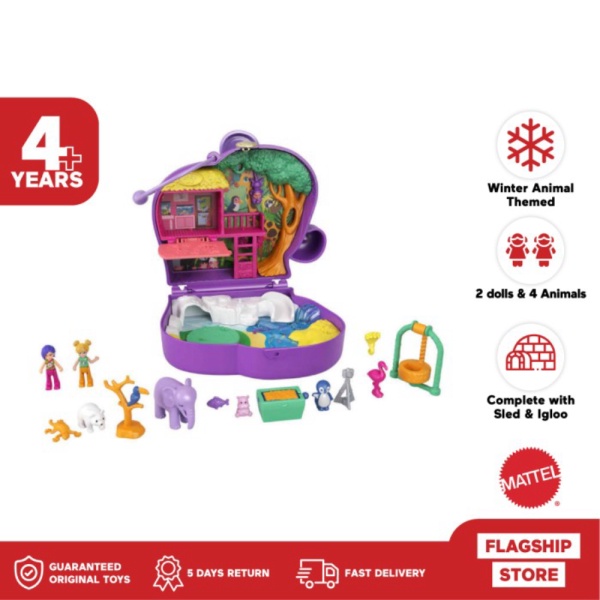 

Pocket Boneka Perempuan Adventure - Compact Limited Polly Anak Unik Elephant Mainan
