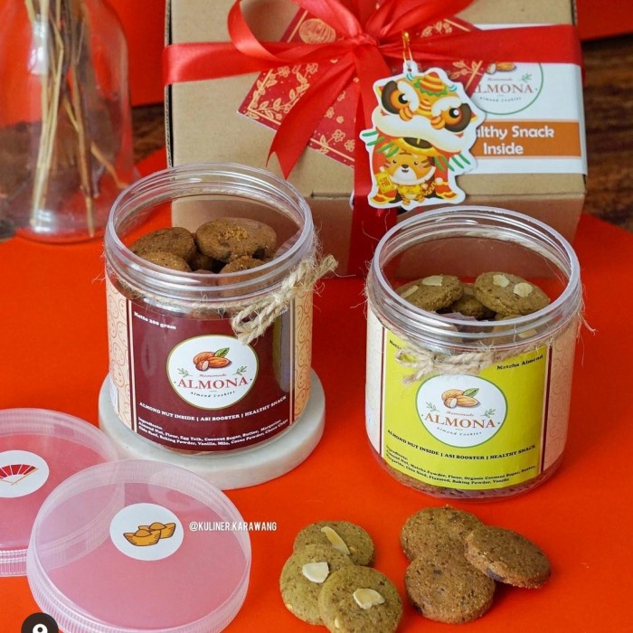 

✨READY✨ -Hampers Special Imlek 2 Jar Almond Cookies Sehat- 1.1.23