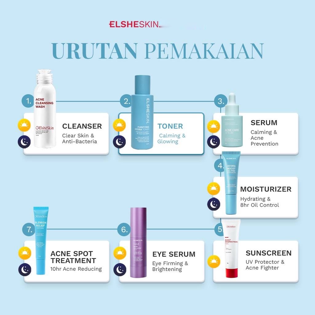 ★ BB ★ ElsheSkin Purifying Hydra Toner 100ml - Hydrating Skincare Berminyak dan Berjerawat (Acne, Bekas Jerawat &amp; Glowing)