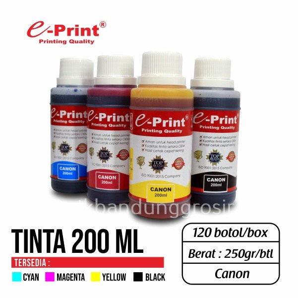 

Tinta Printer e-Print Reguler 200 ml Refill Hp Epson Canon– Botol- SHSNP