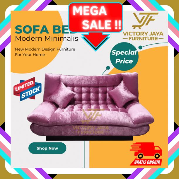 Jual Sofa Bed Modern Minimalis - Bahan Kain Bludru Premium | Shopee ...