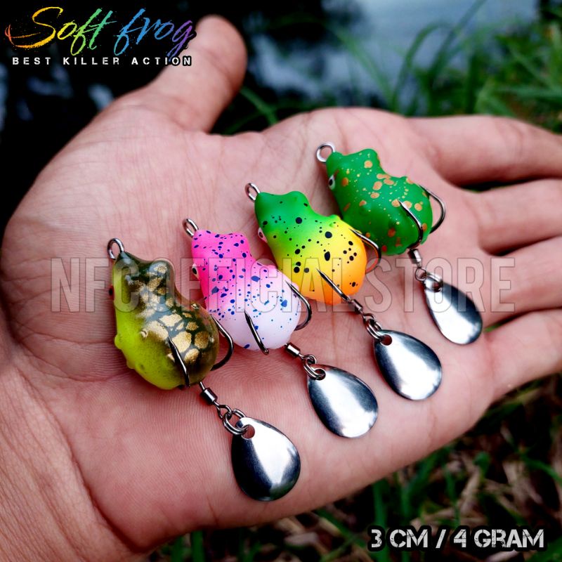 Soft frog 3 cm 4 gram KILLER Umpan casting Gabus / Haruan &amp; Toman