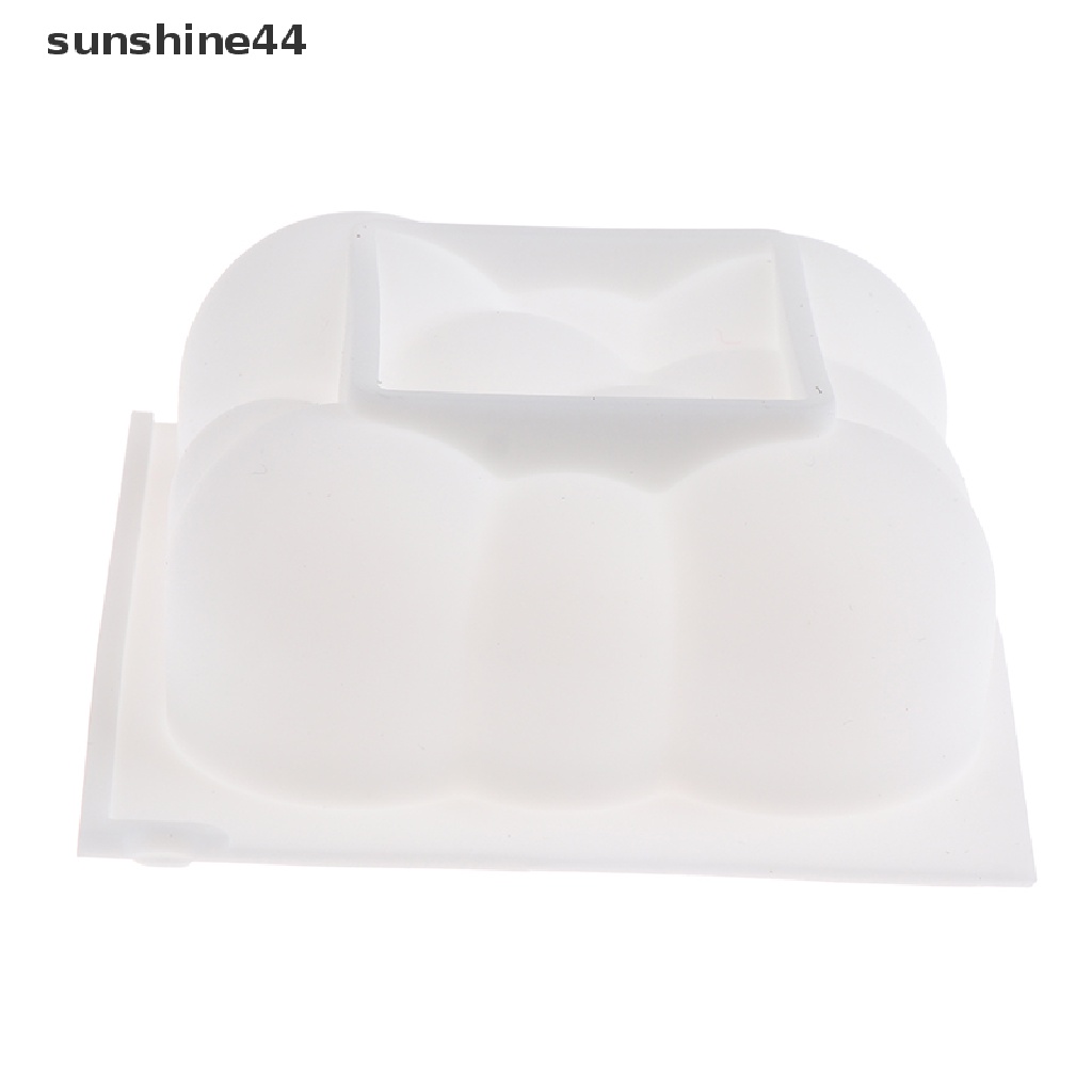 Sunshine 1pc1/6-rongga Bentuk Awan 3D Cetakan Silikon Untuk Baking Dessert Dekorasi Mold.