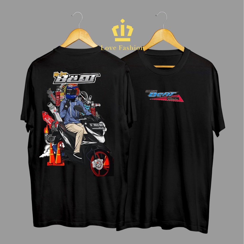 Kaos Tshirt Baju Distro Honda Beat We Love Beat Touring Premium Terbaru