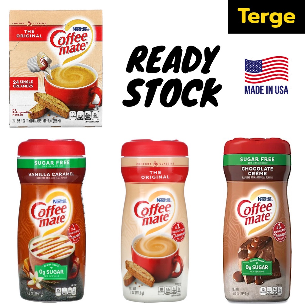 

Krimer Nestle Coffee Mate Liquid Powder Coffee Creamer Sugar Free Various Flavor