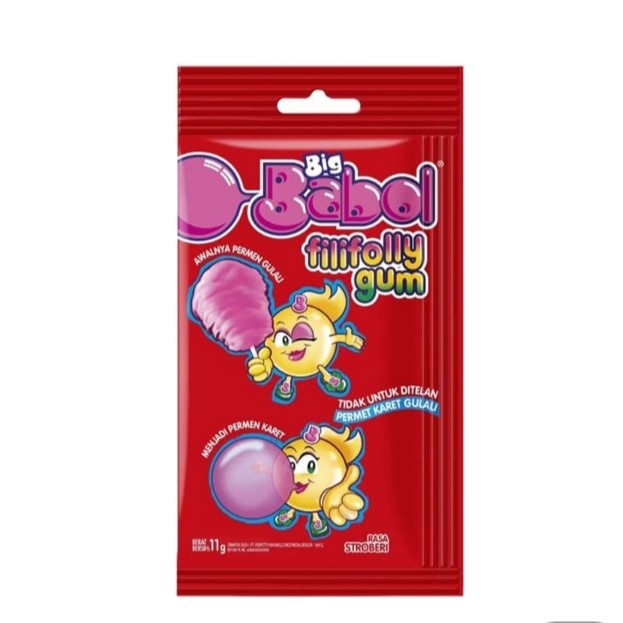 

Big Babol Filifolly Gum Permen Karet Stroberi 11 gr