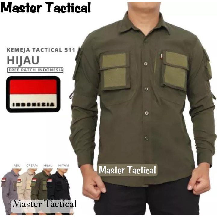 KEMEJA TACTICAL 511 FREE BENDERA KEMEJA HEXAGON PRIA