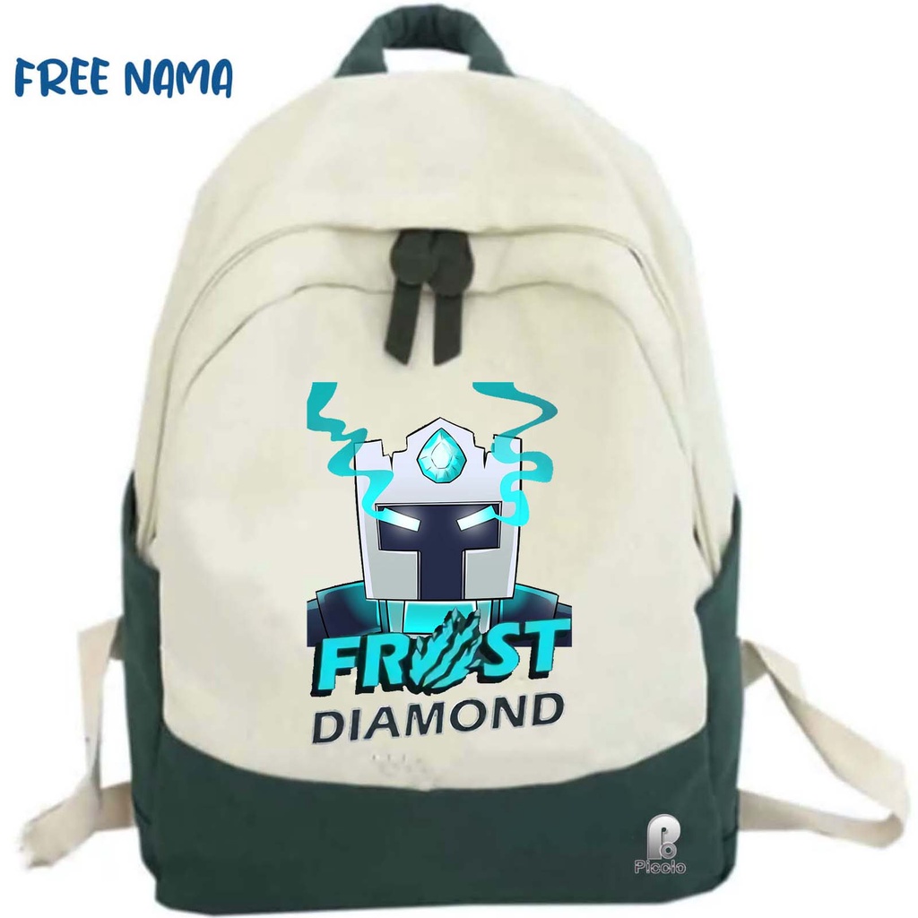 TAS RANSEL BACKPACK ANAK SEKOLAH MOTIF YOUTUBER FROST DIAMOND (FREE NAMA)