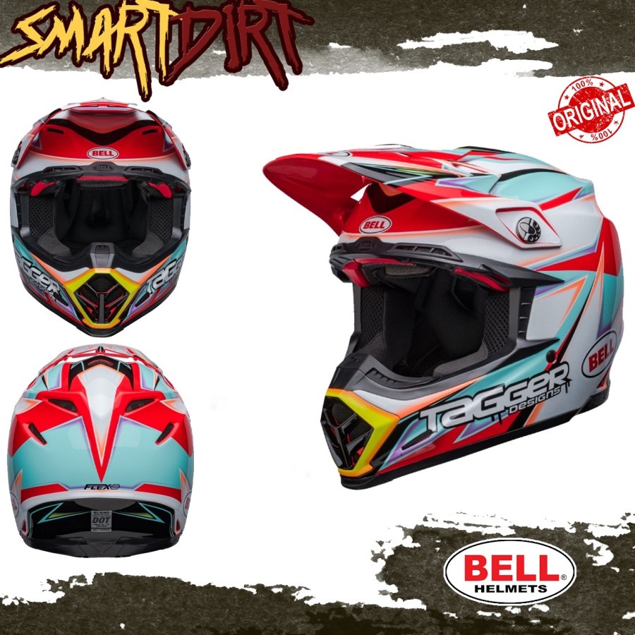 HELM MOTOR BELL MOTO-9S FLEX TAGGER EDGE HELM BELL CROSS TRAIL ORI - L