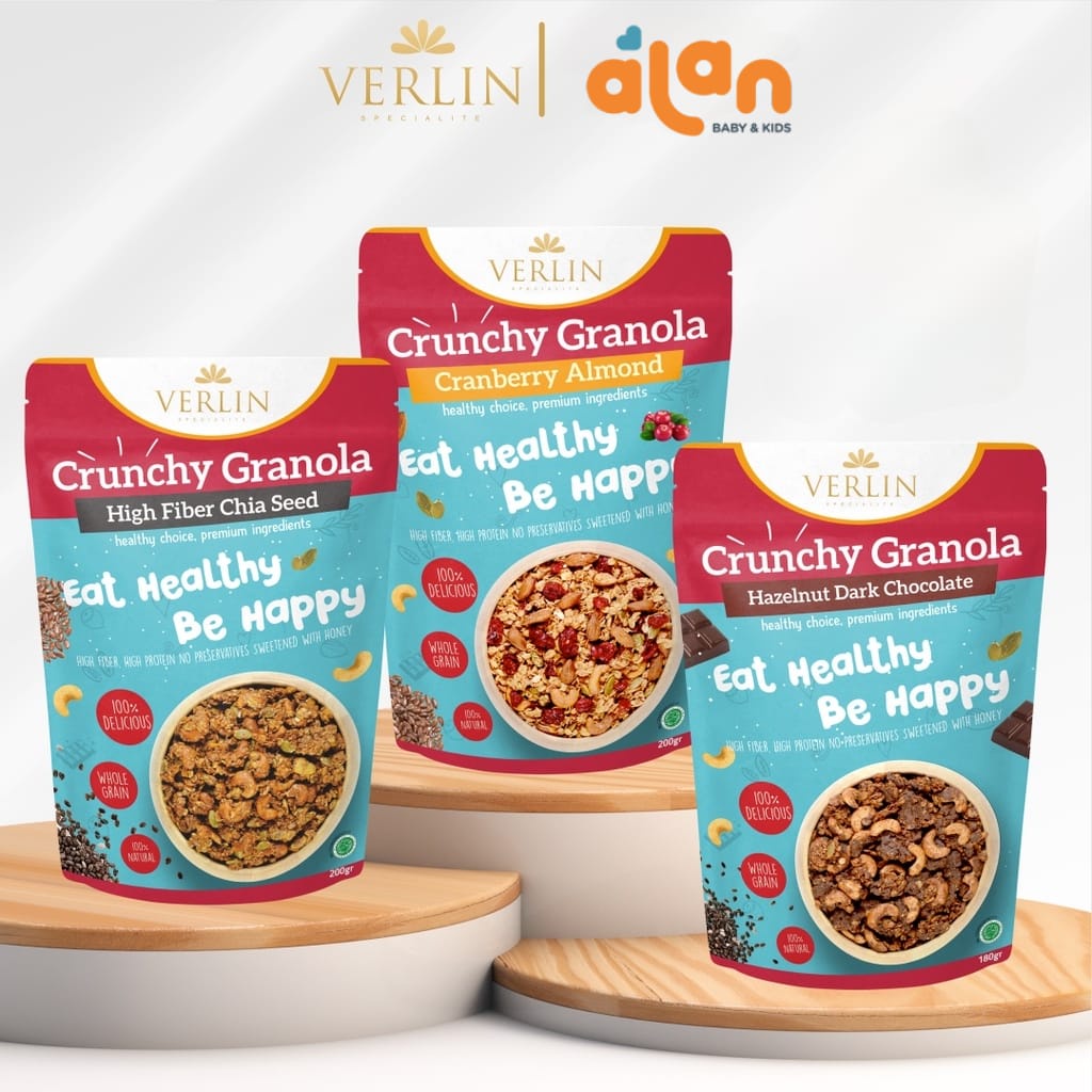 Verlin Crunchy Granola - Sereal Sehat Untuk Anak &amp; Keluarga