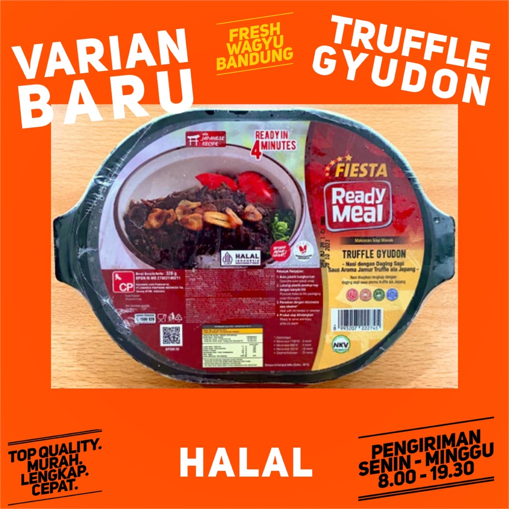 

FIESTA READY MEAL TRUFFLE GYUDON RICE Nasi Daging Sapi Saus Jamur