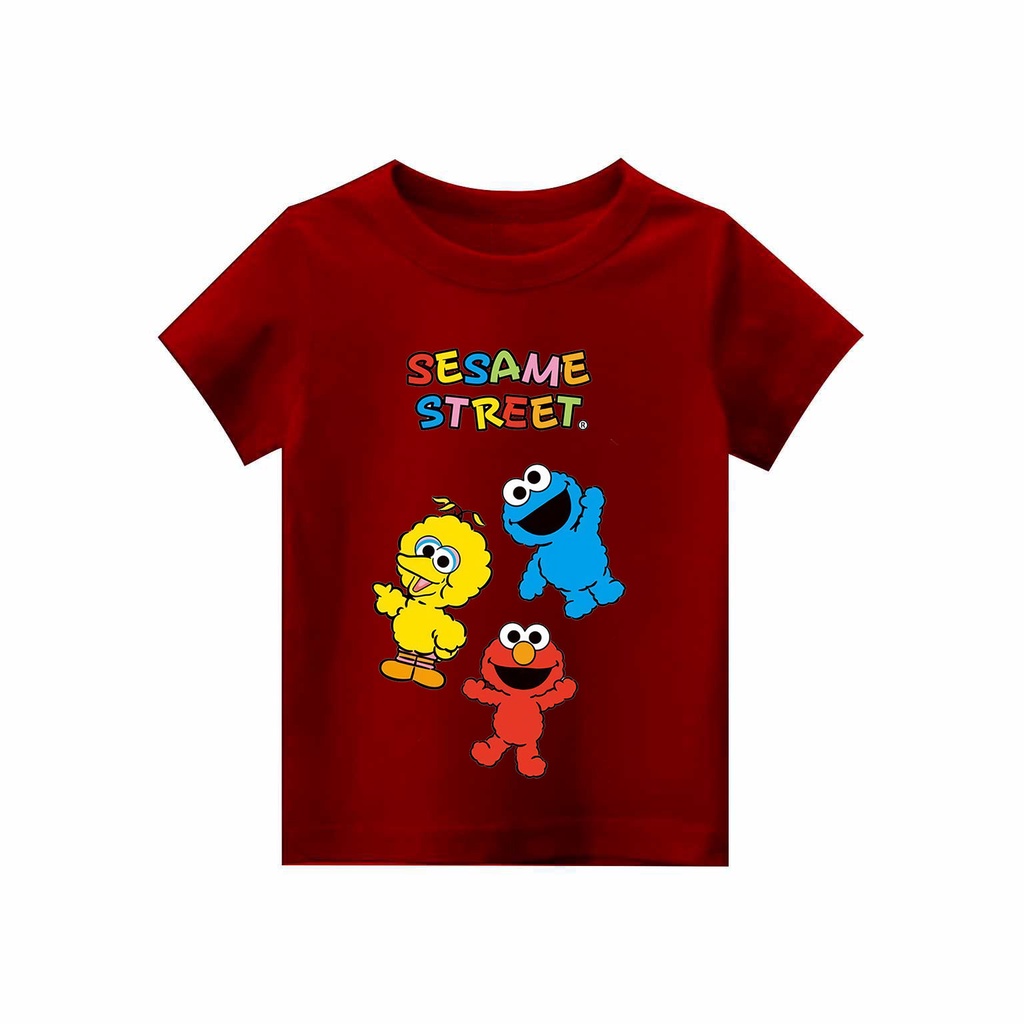 Kaos Anak laki-laki &amp; perempuan motif elmo 3 sesame street | kaos combed 30s printing | Kaos Distro anak