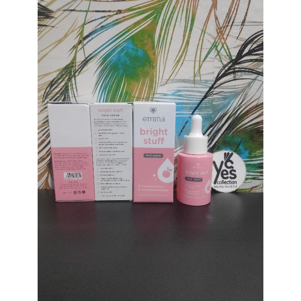 Emina Bright Stuff Face SERUM 30ml Perawatan Wajah Kecantikan Muka Remaja Anak Dewasa Glowing lembab cerah memudarkan noda hitam