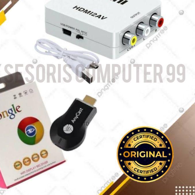 Discount | JKH|PAKET ANYCAST DONGLE ALAT UNTUK MENYAMBUNGKAN HP KE TV TABUNG / PENGHUBUNG HP KE TV