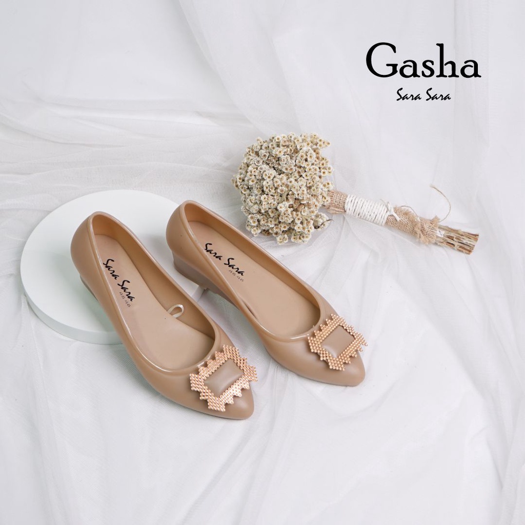 Sara Sara GASHA Sepatu Jelly Wanita sepatu jelly wedges sepatu wedges empuk terbaru