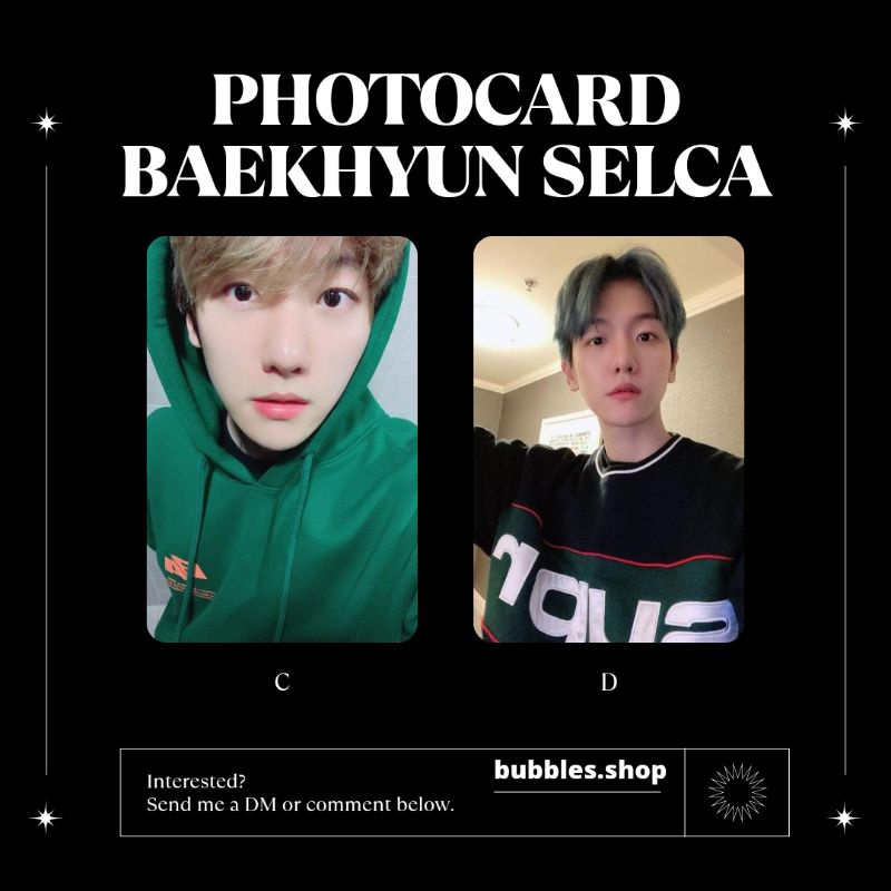 PHOTOCARD UNOFFICIAL BAEKHYUN EXO SELCA