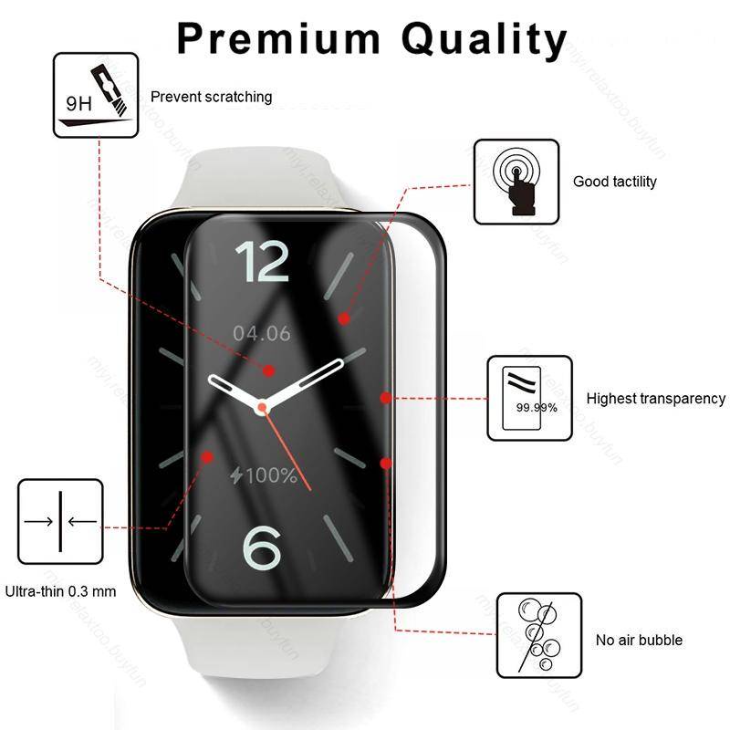 1-3pcs 9D soft Glass Untuk Xiaomi Mi Band 7pro Film Pelindung Layar Xiaomi Mi Band6 5 4my Smart Band7 Pro MiBand7pro Smart Watch