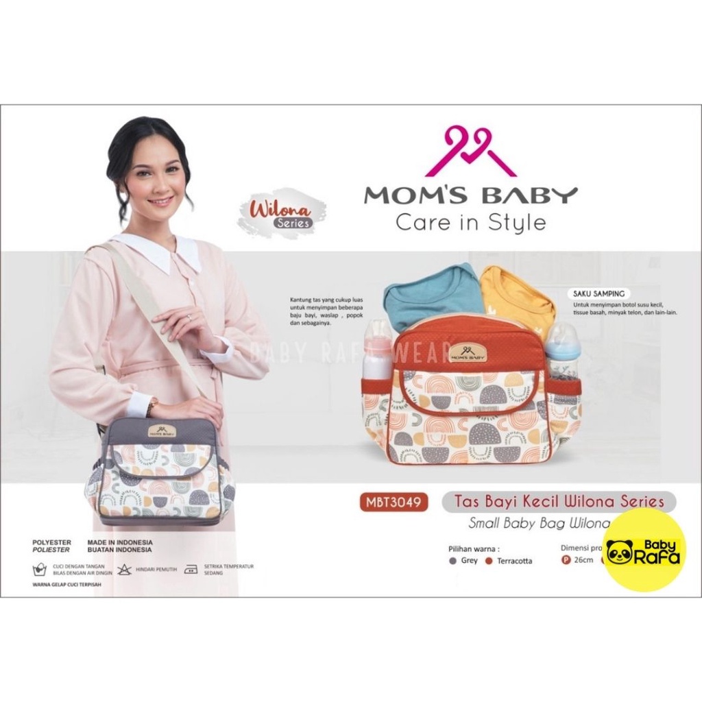 Tas Bayi Besar + TBS WILONA SERIES merk MOMS BABY MBT3050 / Tas Bayi Kecil WILONA SERIES merk MOMS BABY MBT3049