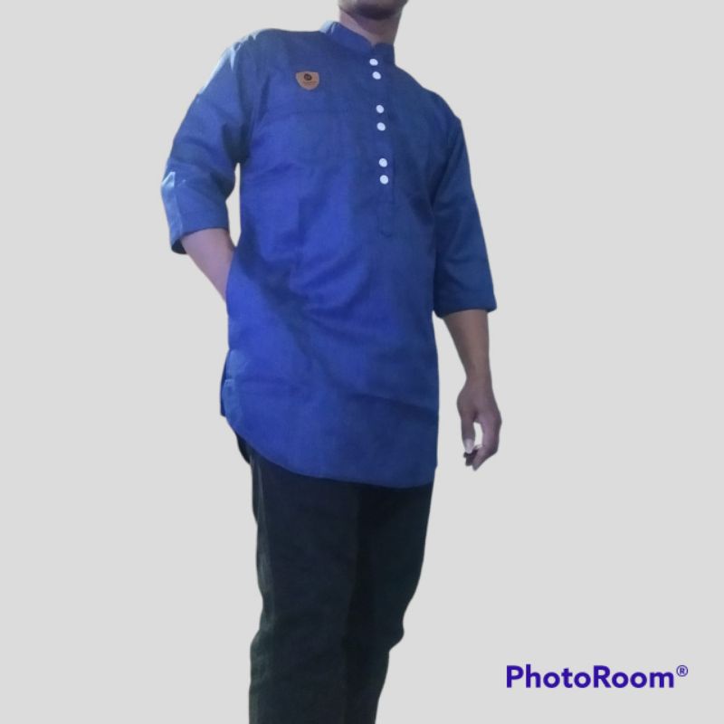 Baju Kurta Madina,Baju Lebaran Lengan 3/4,Baju Koko Bahan Lembut &amp; Adem