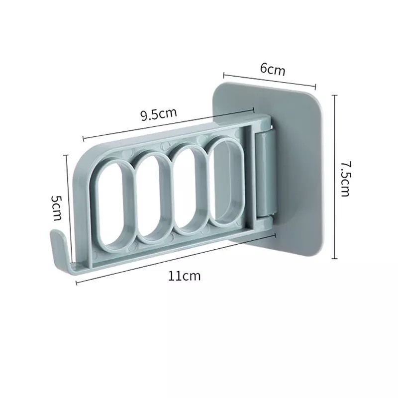[XOQ] GANTUNGAN DINDING TEMPEL 4 KAIT / HANGER BAJU TEMPEL 4 LUBANG 1 KAIT / GANTUNGAN LIPAT SERABAGUNA