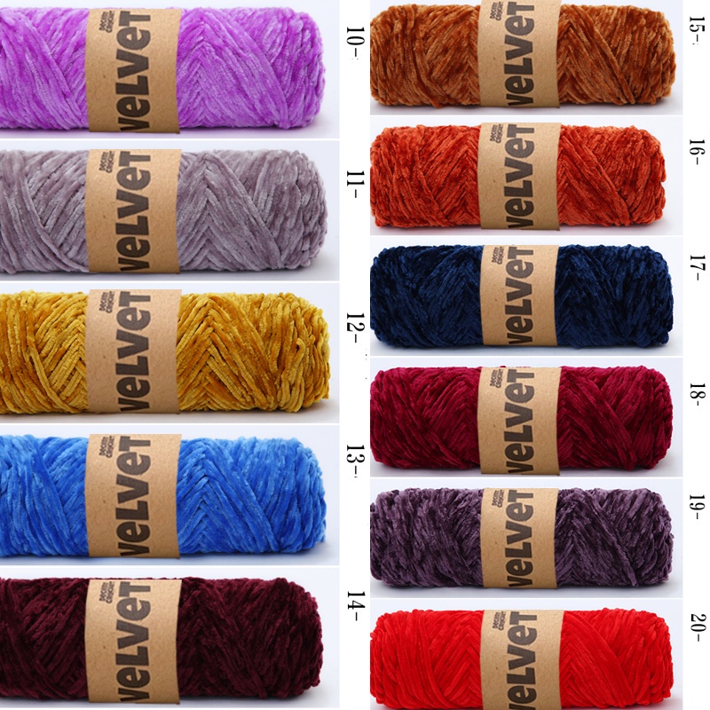 (20-40) Benang Rajut Velvet Beludru