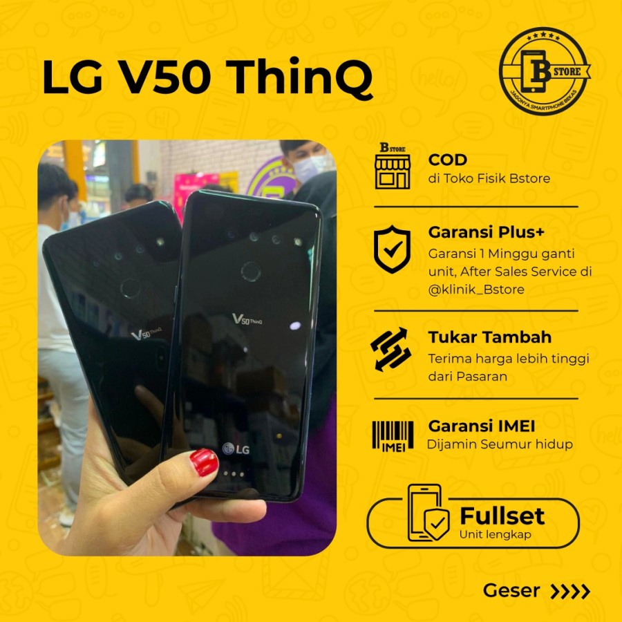 LG V50 Thinq 5G 128 GB RAM 6 GB Fullset V 50 5 G 6GB 128GB COD SBY