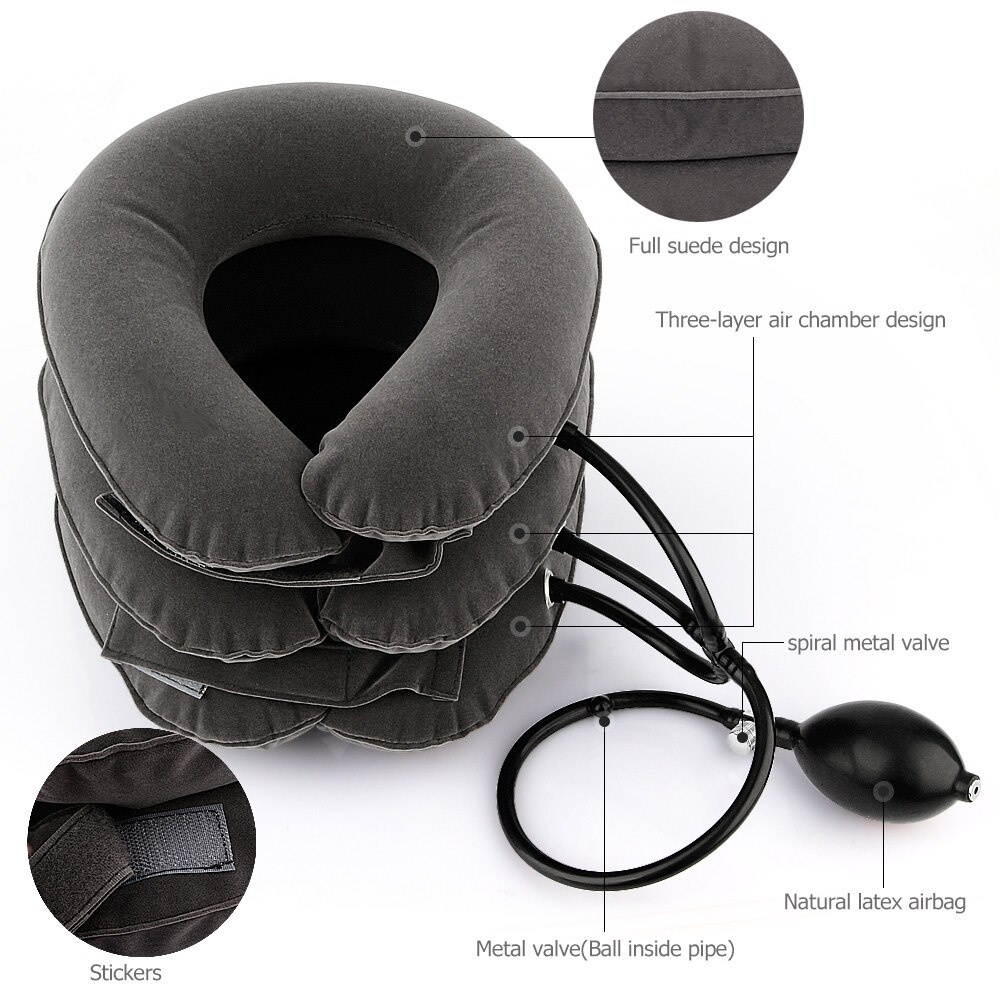 Penegak Leher Air cervical traction - Neck support Bantal Pompa Leher