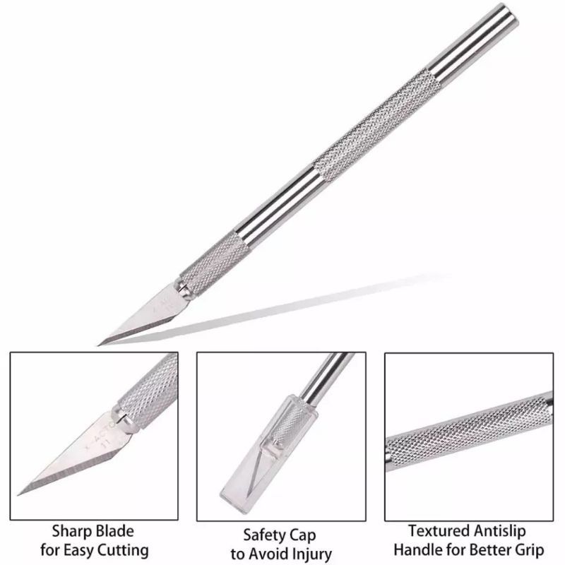 

Pisau Ukir cutter ujung tajam kecil blade pen bolpen untuk Craft cutting sparepart elektronik etc