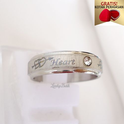 Cincin Titanium anti karat Cincin Couple 3Ndless Lope Model Terbaru Mata satu Import - Lovelybutik
